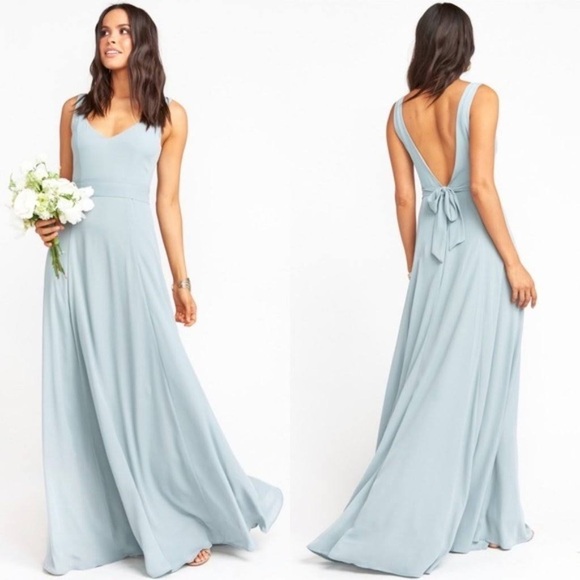 Show Me Your Mumu Jenn Maxi Dress Silver Sage Crisp - Picture 7 of 9